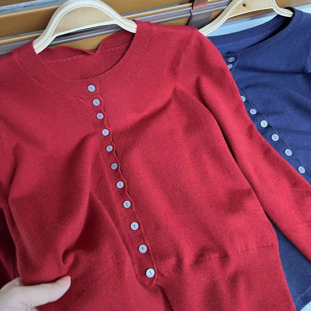 小易服饰：早秋冬季新款针织上衣女百搭开衫毛衣外套头上衣Y0061