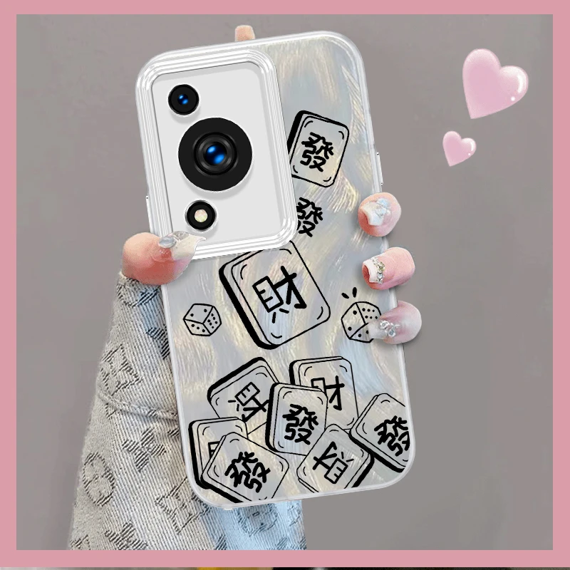 招财进宝适用华为畅享60/畅享70pro羽纱手机壳畅享50可爱网红保护