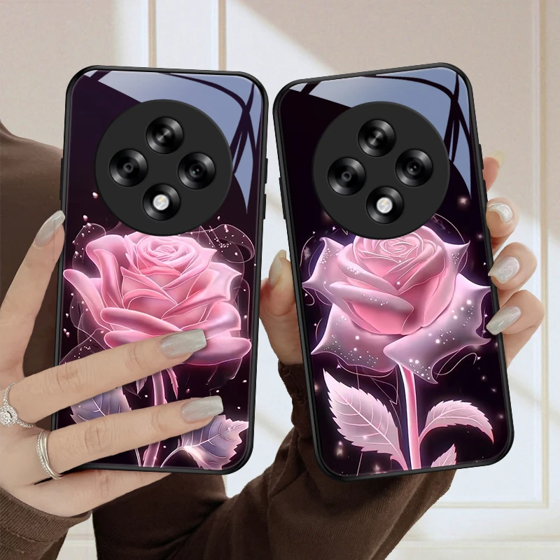 惊艳玫瑰适用OPPOA3 5G版手机壳oppoa3 5G散热女款潮流保护套防摔