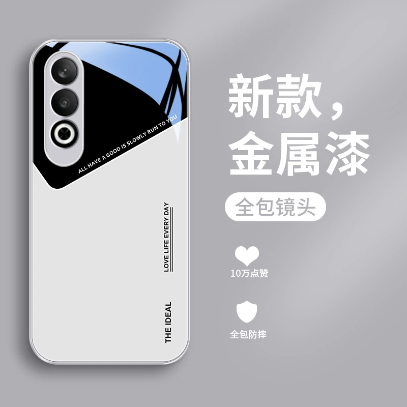 简单线条适用OPPOK12手机壳oppoK12x男生玻璃金属漆保护套高级女