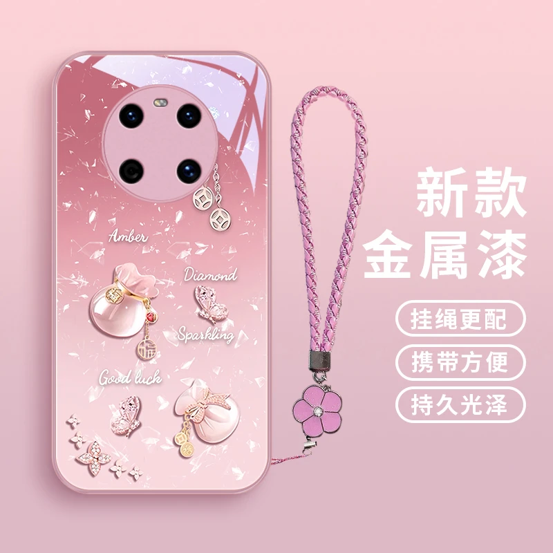 好运福袋适用华为mate50/40手机壳Mate40pro高级玻璃mate50pro金