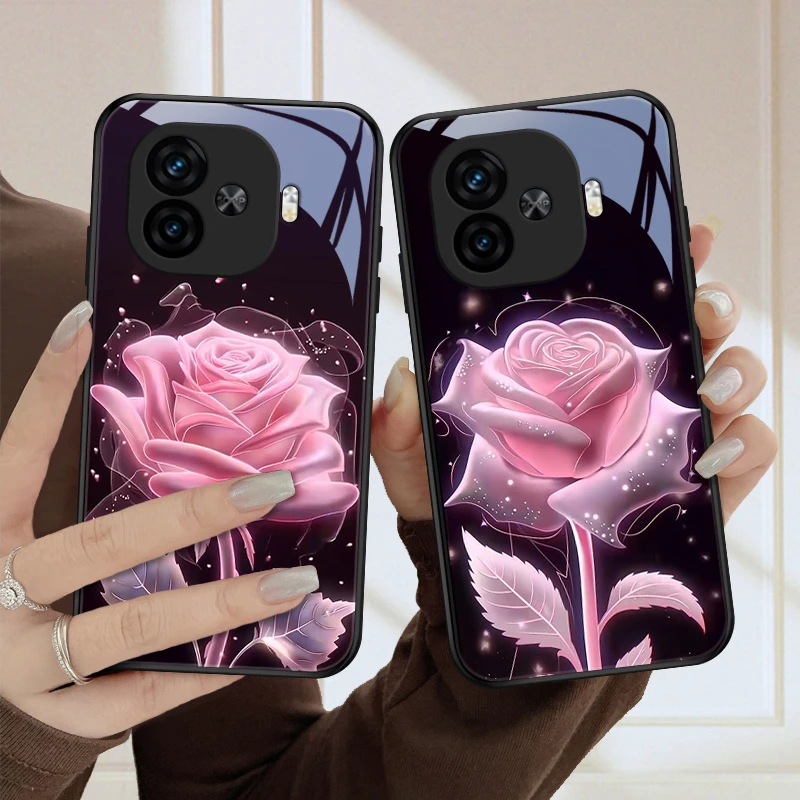 惊艳玫瑰适用iqooZ9Turbo手机壳IQOOZ9散热女款潮流保护套防摔超