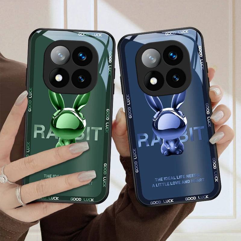 星球小兔适用红米note14pro手机壳RedmiNote14玻璃新款限量高爱情