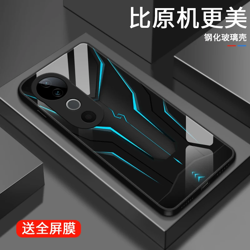 炫酷机甲适用vivoS19/S19pro手机壳女款高级感玻璃散热情侣个性全