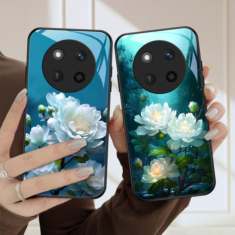 华丽爱心适用荣耀X60手机壳HonorX60pro高级女款气质保护套防摔硅