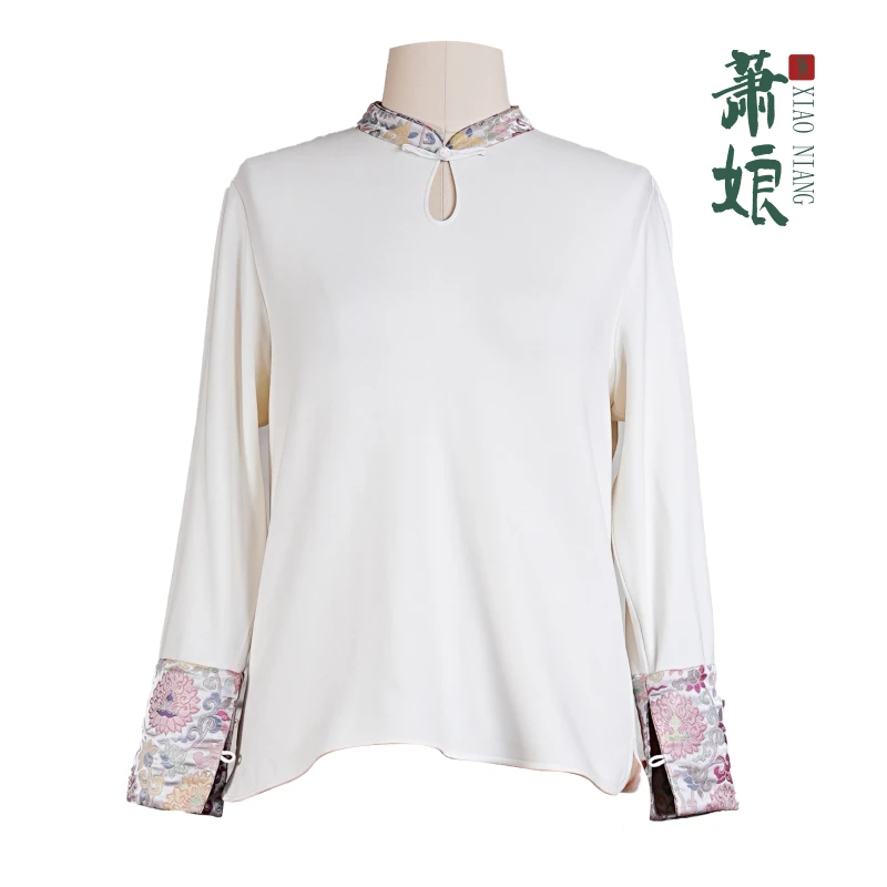 萧娘【颜茉】德绒美肤衣长袖打底中国风秋冬时尚复古中式民族风2325