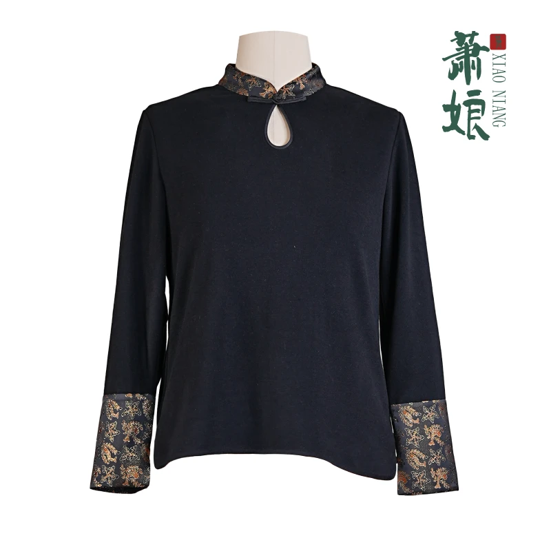 萧娘【芳菲】德绒美肤衣长袖打底中国风秋冬时尚复古中式民族风2361