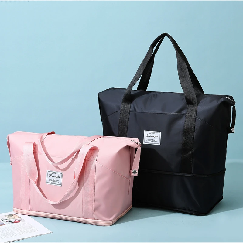 批发干湿分离健身游泳包手提大容量单肩收纳登机包折叠旅行收纳袋