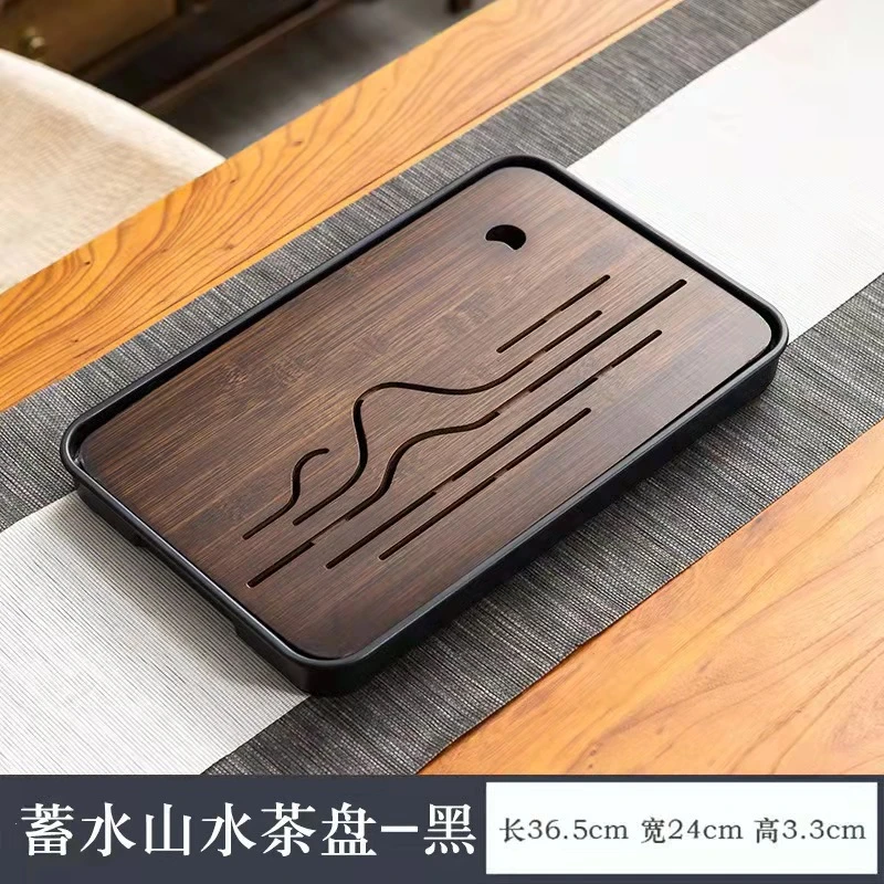 日式密胺小茶台茶盘功夫茶具茶道配件酒店用品托盘家用茶盘简约