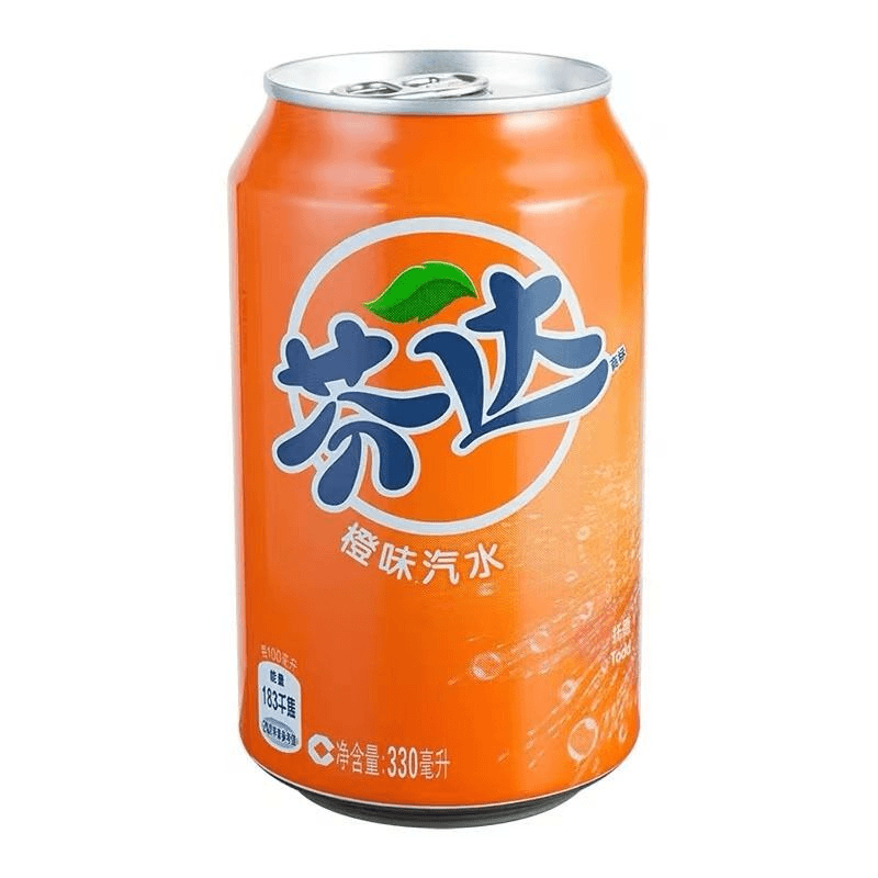 芬达Fanta 橙味汽水 330ml/罐