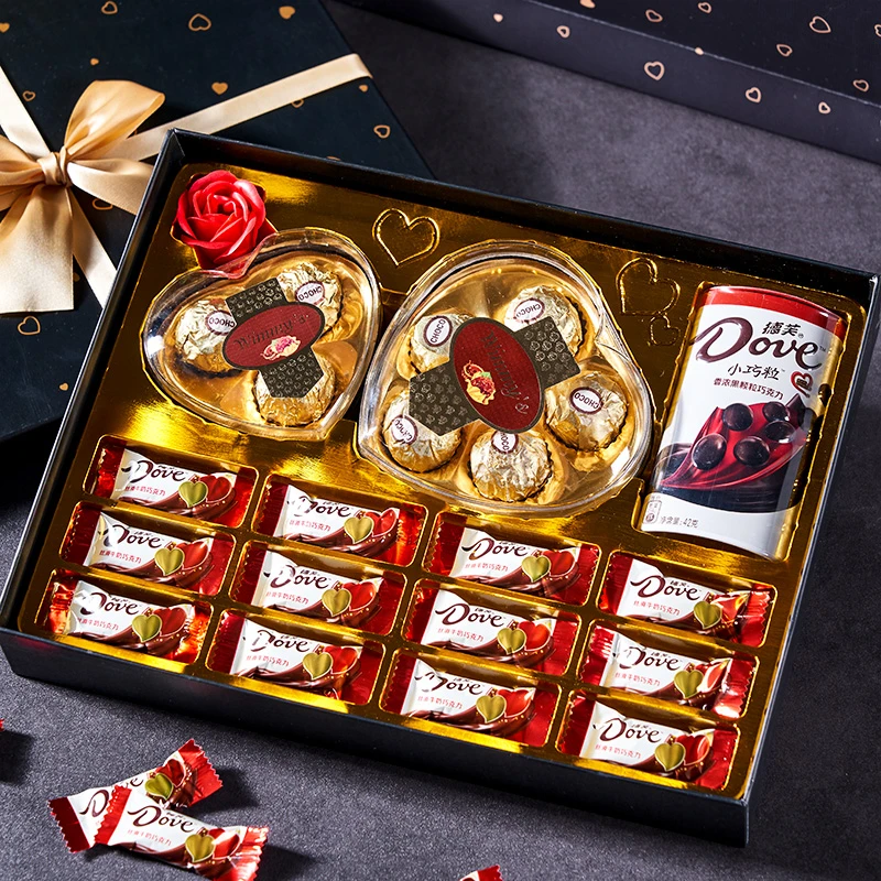 德芙巧克力礼盒装圣诞节送小孩老婆男女朋友糖果零食高档生日礼物