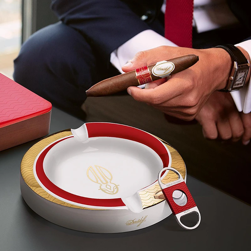 瑞士Davidoff Year of the rabbit大卫杜夫兔年雪茄烟灰缸限量450
