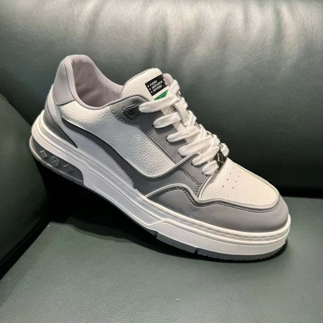 2024新品男士休闲舒适夏季轻便百搭时尚四季低帮潮鞋3213灰色