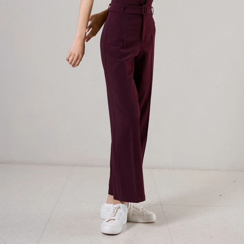 G·JAMEI 2023春夏季新款高腰休闲裤DFCK6427垂感直筒裤显瘦气质