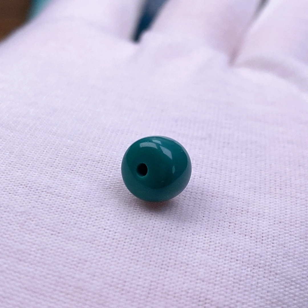 绿松石颈饰未镶嵌玉化老油绿精品老型8.4m