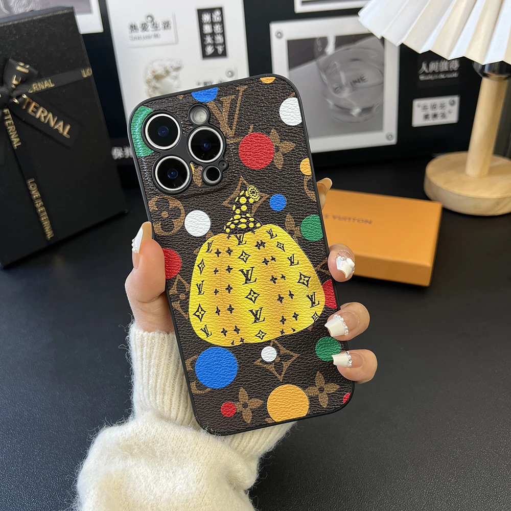 奢华波点南瓜适用苹果16promax手机壳iphone15高档14个性13潮老花