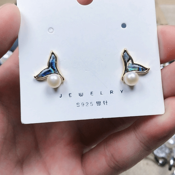 淡水珍珠耳饰银S925镶嵌