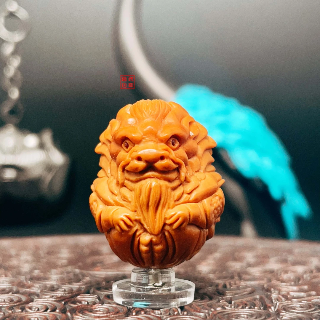 橄榄核雕生肖龙手捻文玩手把件可爱配饰单粒钥匙链手机链