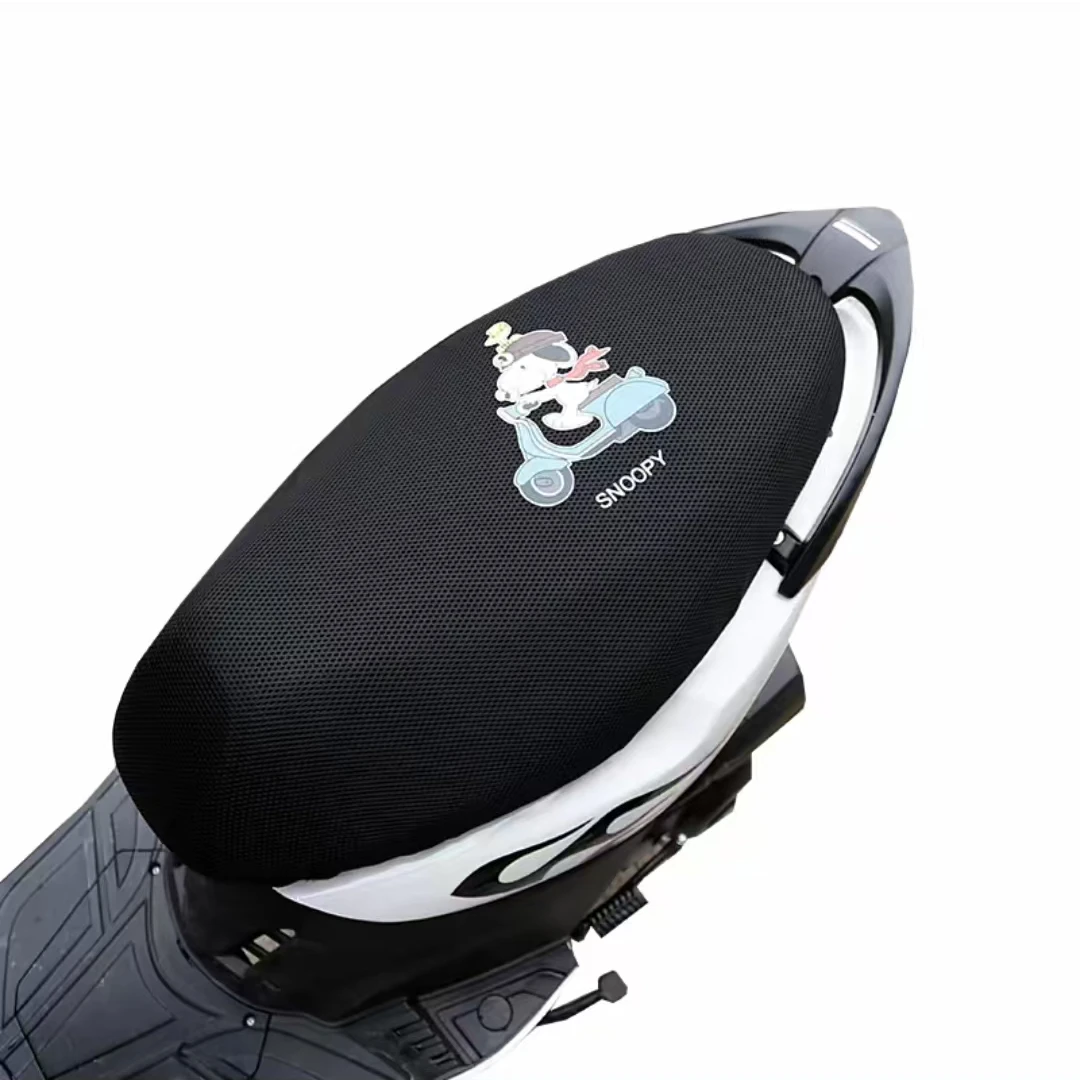 电动车蜂窝坐套四季通用可爱印花电车电摩网格防晒通用型座垫套