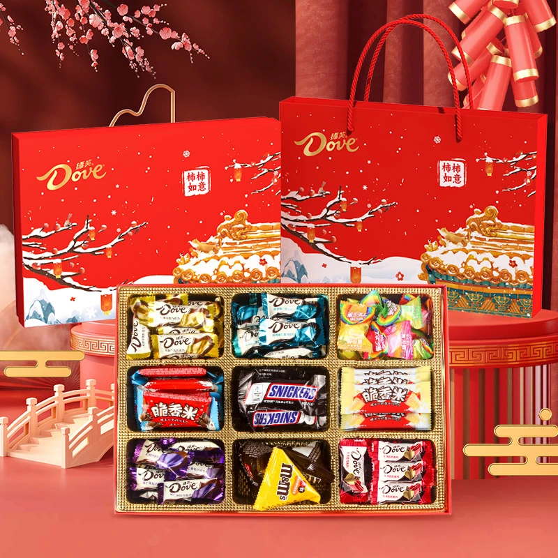 德芙柿柿如意九宫格礼盒558g巧克力礼盒年货节送礼休闲零食送女友