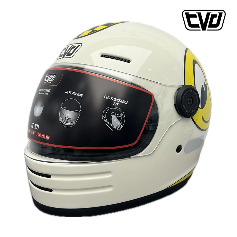 TVD摩托车复古头盔男女玻璃钢全盔机车四季蓝牙哈雷巡航盔美式