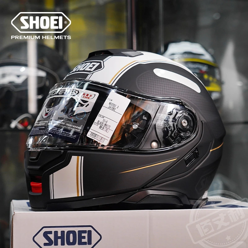 SHOEI 揭面盔 NEOTEC3代双镜片摩托机车男女摩旅长途蓝牙4分之3头