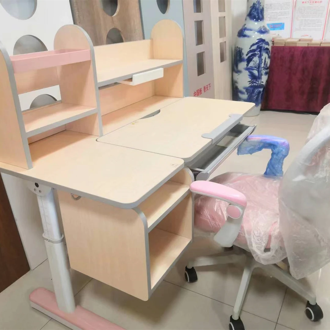 家用升降书无醛添加写字学习桌椅作业桌矫正简约手摇书桌椅儿童桌