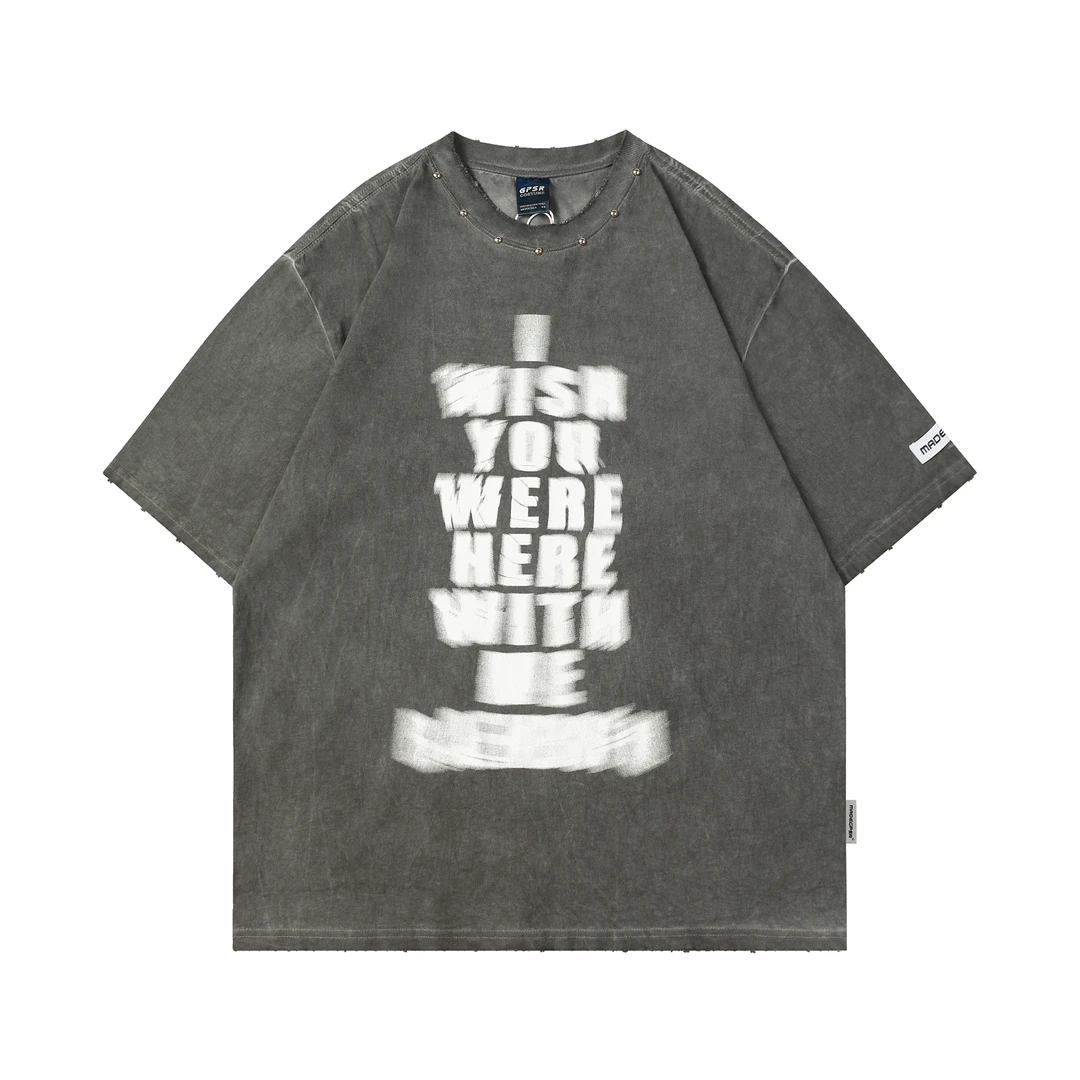 小郑潮品  9号  重磅短袖T恤宽松男女同款 3725