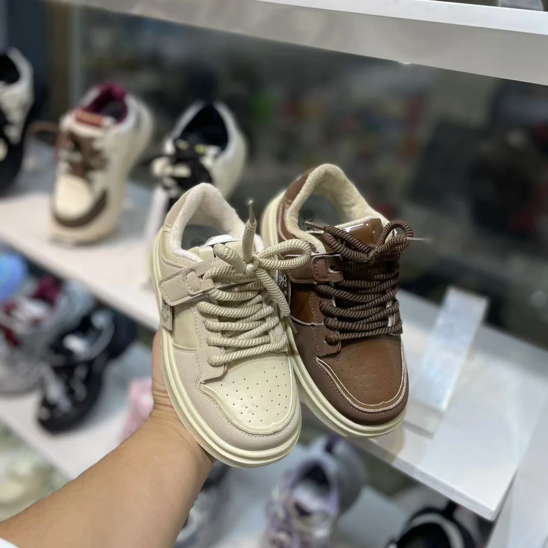 秋季新款 X81067儿童32-37码休闲加绒板鞋