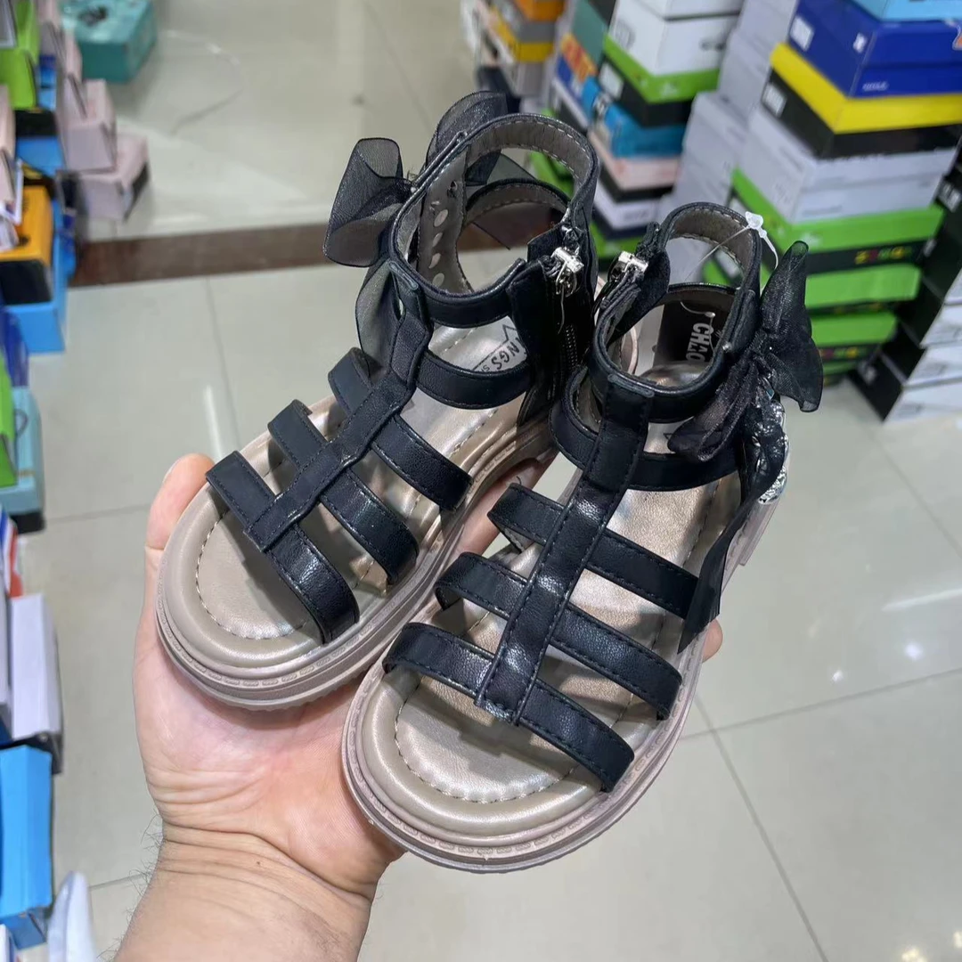 夏季 A23077儿童26-30码休闲女童罗马凉鞋