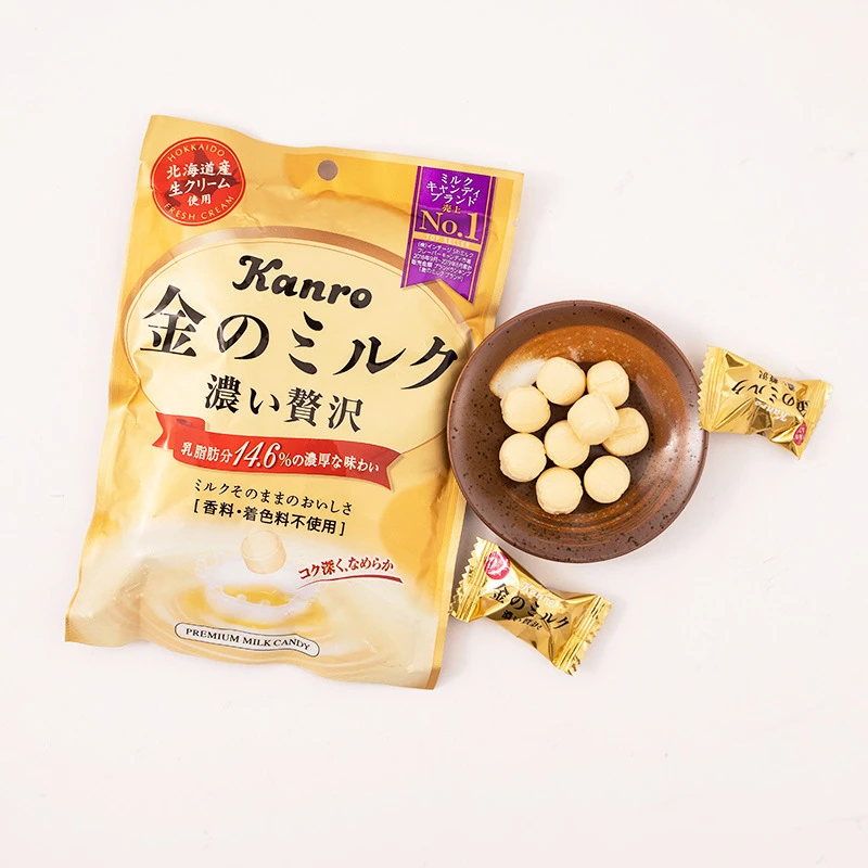 Kanro甘乐牛奶糖甘露糖果日本进口北海道丝绒风味厚奶糖硬糖零食