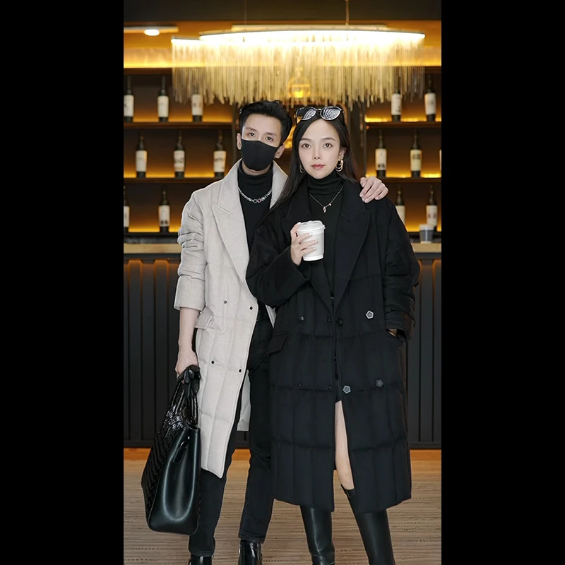 【特价 不退换】羊毛面料 羽绒服 90鹅绒 大衣