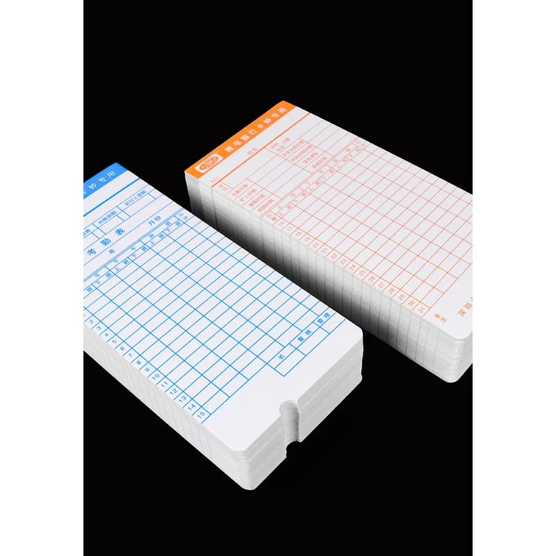 适用适用考勤卡通用微电脑考勤机打卡纸卡打卡钟考勤机专用出勤卡