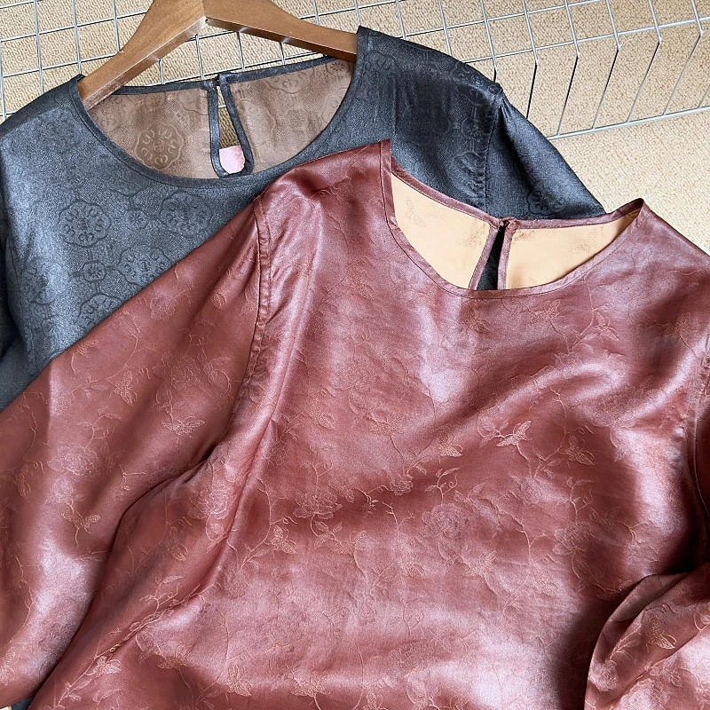 新中式香云纱外套气质时尚百搭桑蚕丝上衣