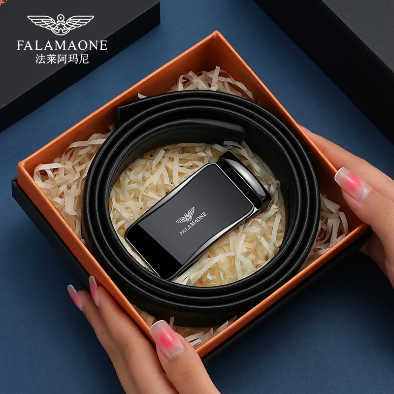 【爆款】法莱阿玛尼男士腰带新款高档男款真皮百搭皮带送爸爸的礼物