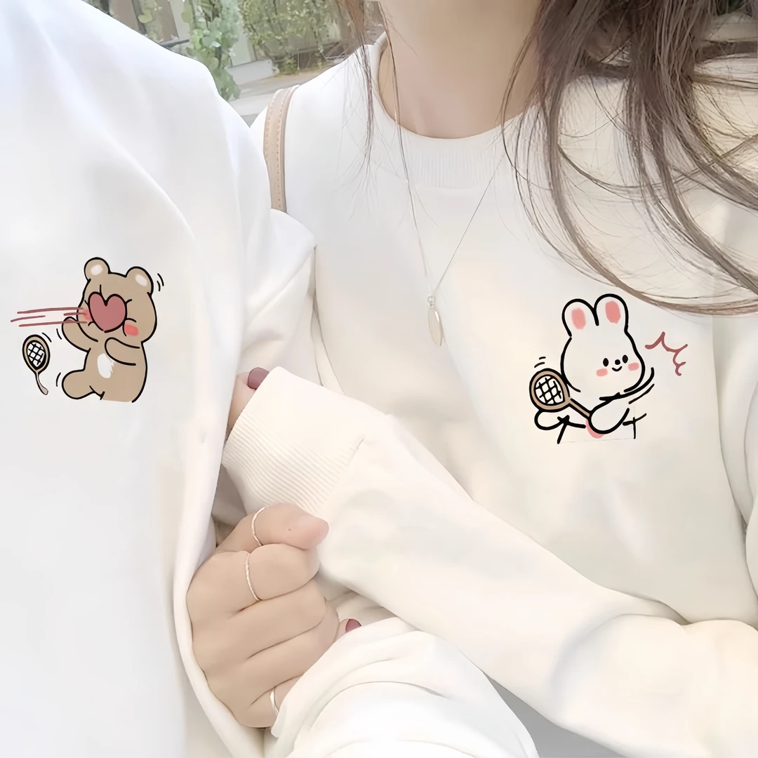 特别不一样的情侣装春秋款卫衣网红高级感2025新款潮牌圆领套装男