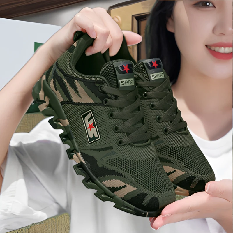 迷彩鞋男女春夏冬户外训练跑步鞋耐磨防滑工作解放鞋学生军训鞋