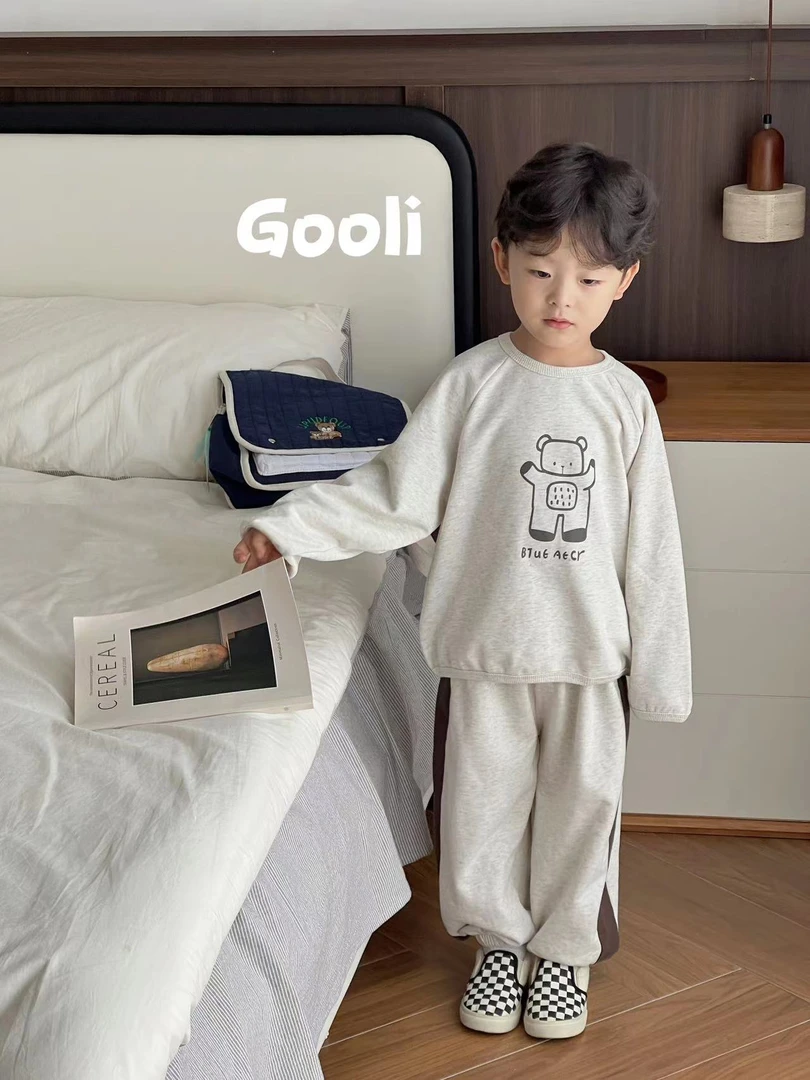 【古里现货】2025春秋季新款儿童套装韩版两件套时尚韩版男童73002