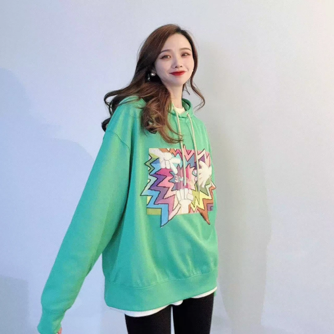 GIRDEAR/哥弟精品潮牌时髦休闲连帽宽松百搭显瘦卫衣1300781