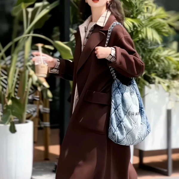 GIRDEAR/哥弟秋冬时髦百搭气质显瘦毛呢大衣1400640