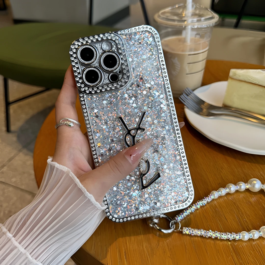 闪钻亮晶晶轻奢手机壳苹果15ProMax/iPhone14/13/12/11防摔流沙