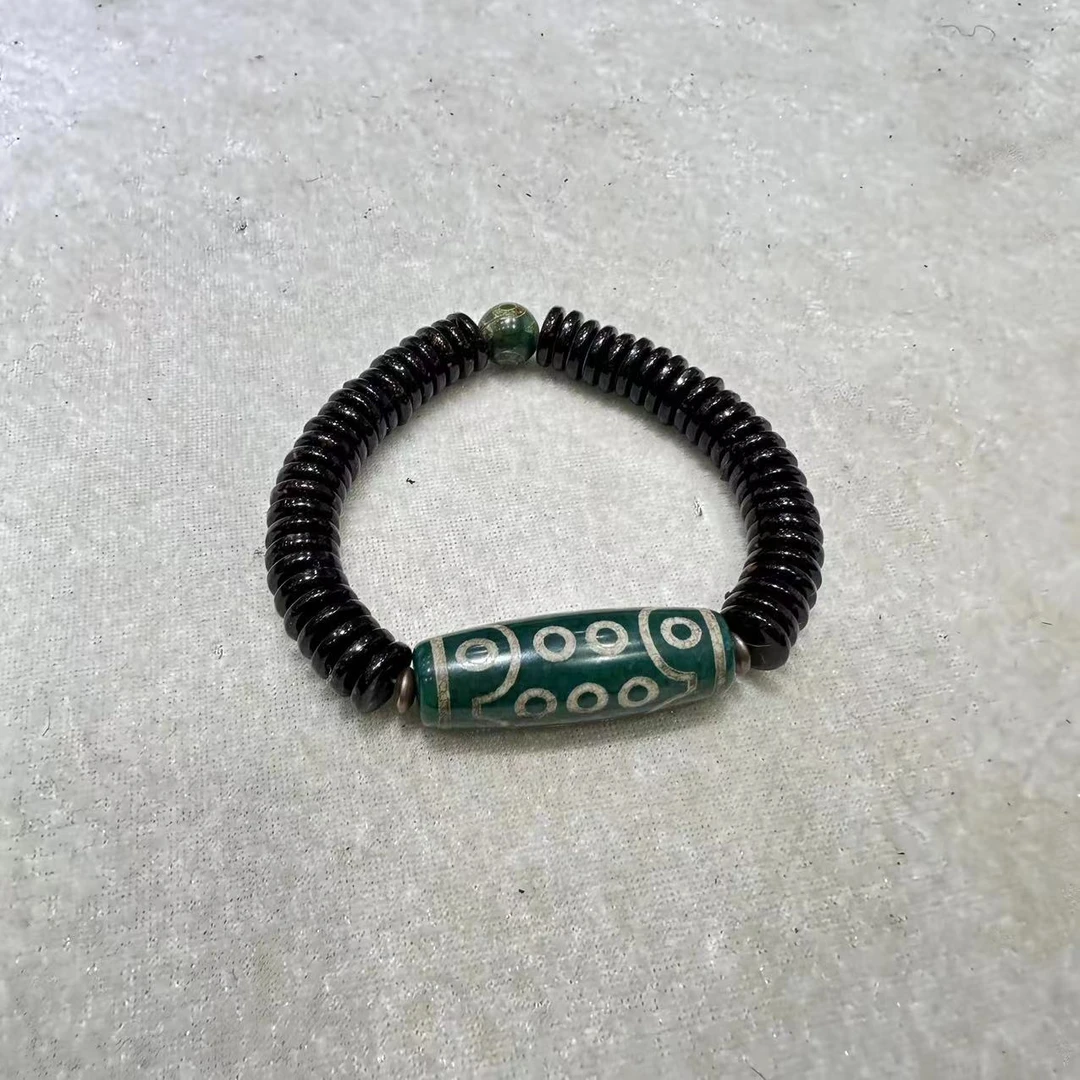 <米多缘>藏传黑金片片度母绿二十一眼手串（不含证）
