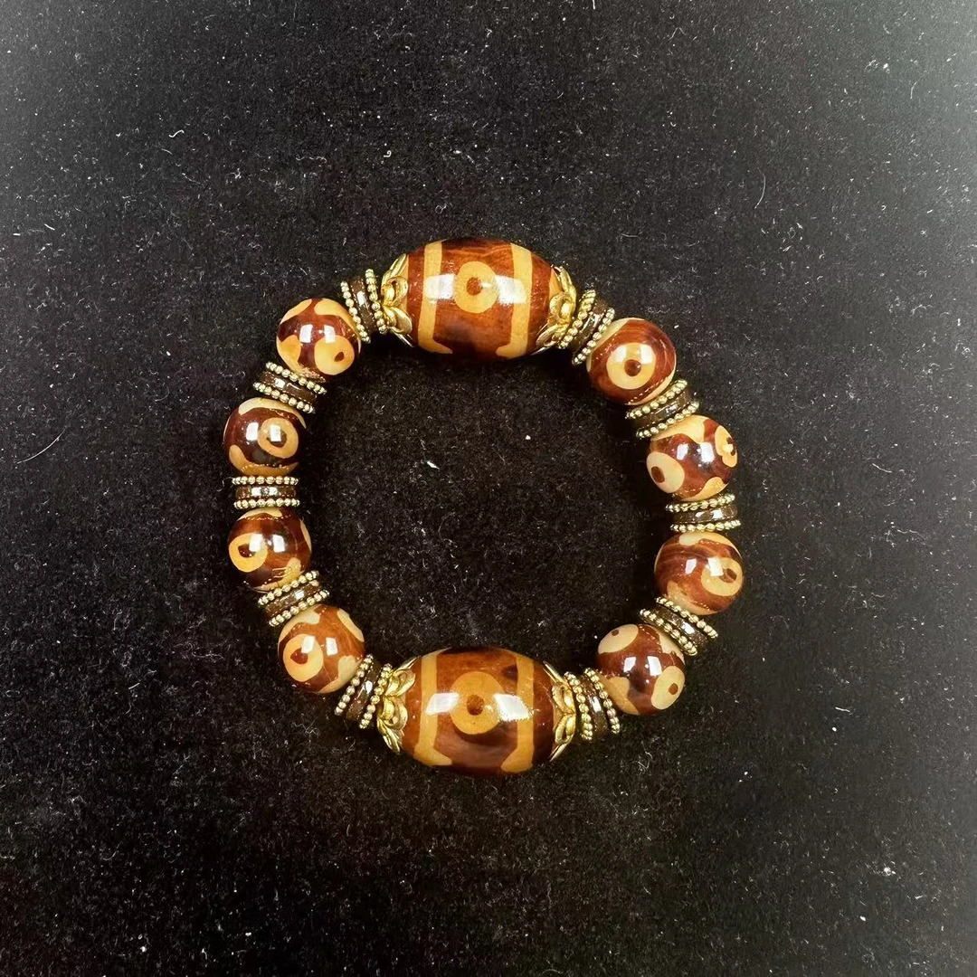 非金属珐琅手链 <米多缘>料器三眼阵L蛋手串（多样性发货）