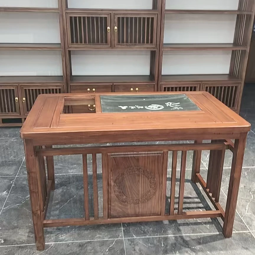 新中式老榆木湿泡茶桌桌包邮整装客厅简约阳台办公烧水泡茶桌