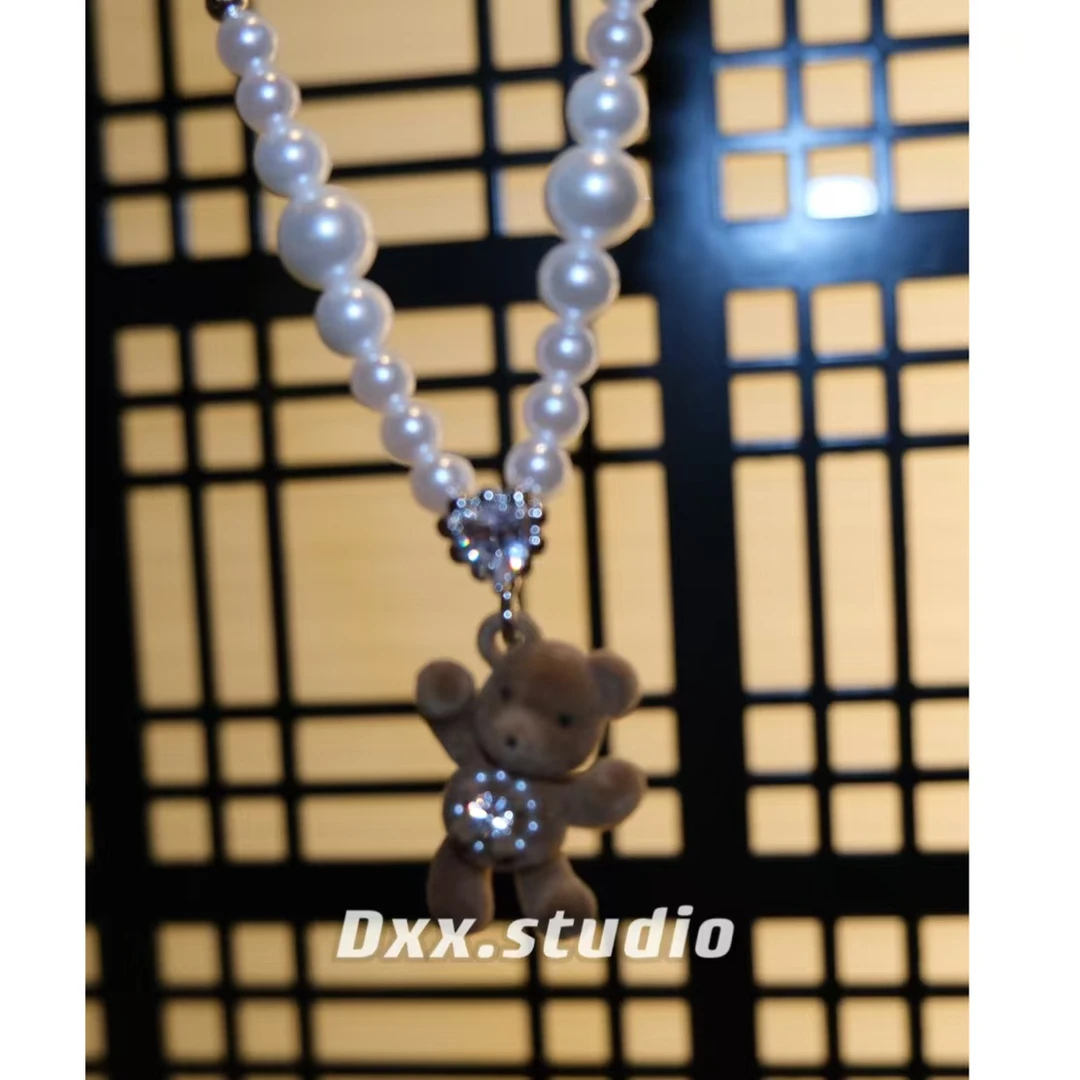 铜合金仿珍珠项链 DXX小晰饰品-新品-【小熊】项链41092
