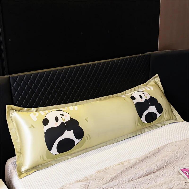 2024新款可水洗冰丝双人枕套凉爽枕头套枕芯套情侣长款枕套长枕套