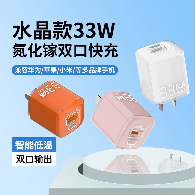 lentil双口氮化镓充电器PD快充电头迷你安卓苹果15iPhone14ProMax