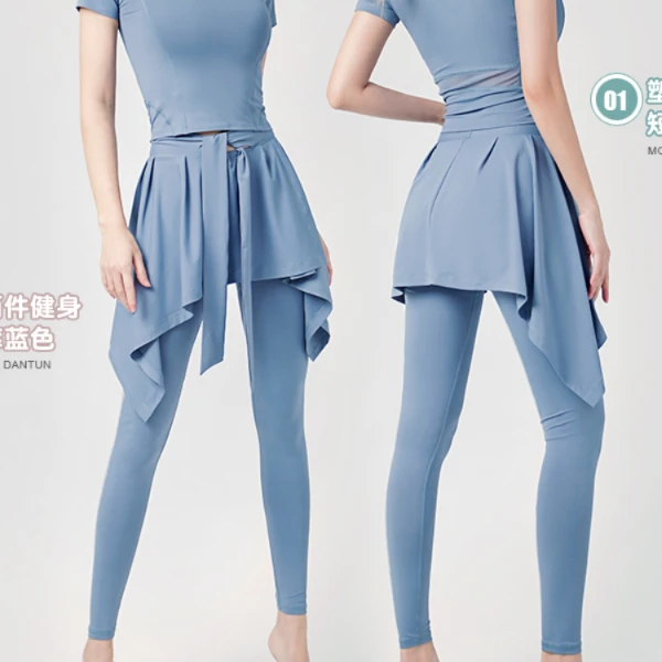 春夏秋大码220斤瑜伽服套装高级感专业高端时尚跑步假两件健身服