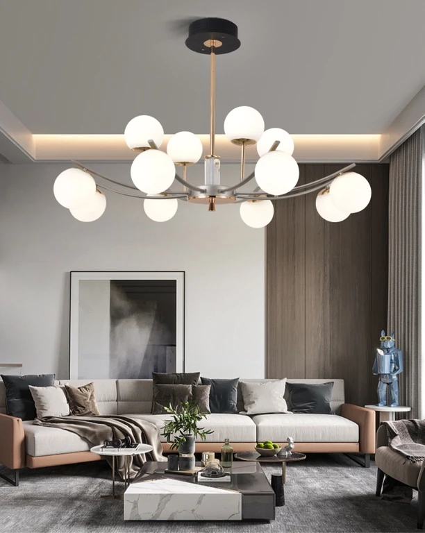 【春云灯饰】魔豆吊灯北欧简约大气奶油风灯具现代简约客厅魔豆分子