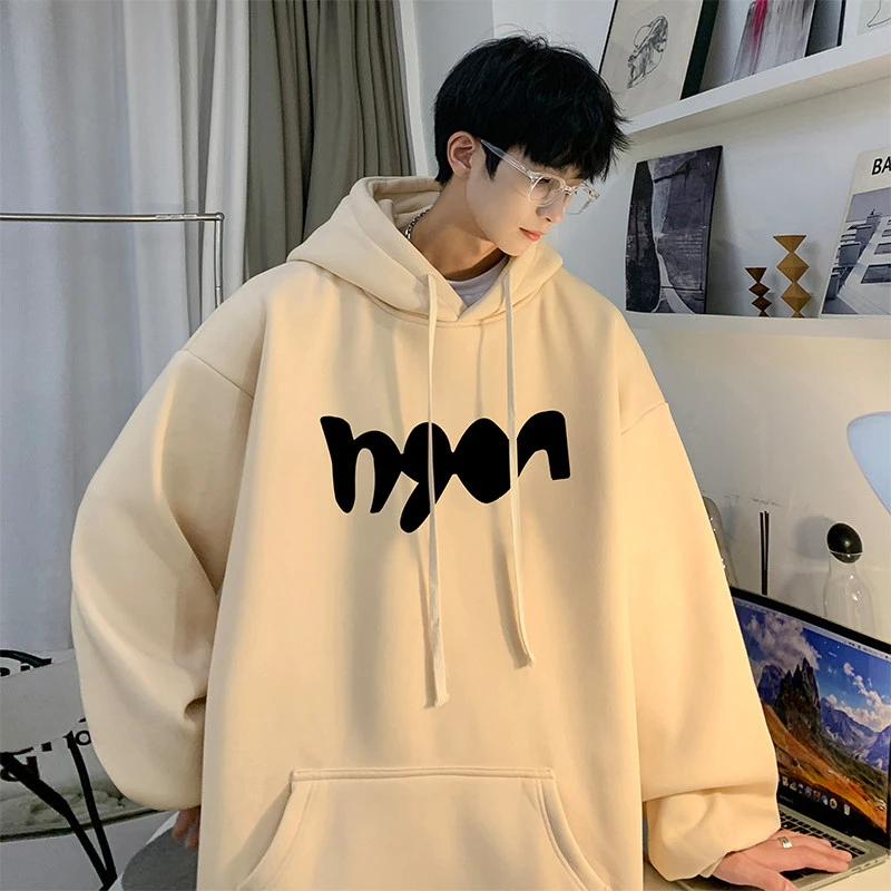 400g重磅硬挺连帽卫衣男春秋季2023新款潮牌美式oversize男装外套